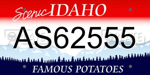 AS62555 Idaho License Plate