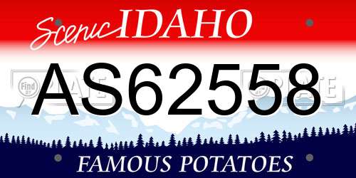 AS62558 Idaho License Plate