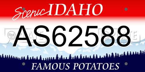 AS62588 Idaho License Plate
