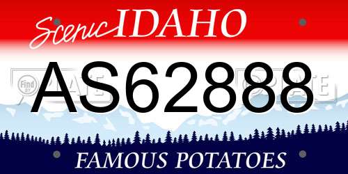 AS62888 Idaho License Plate