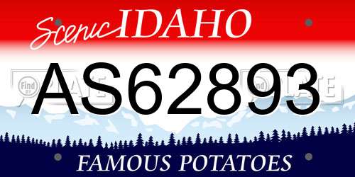 AS62893 Idaho License Plate