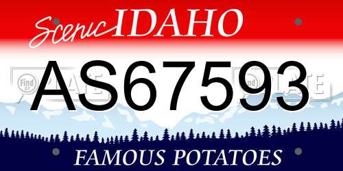 AS67593 Idaho License Plate