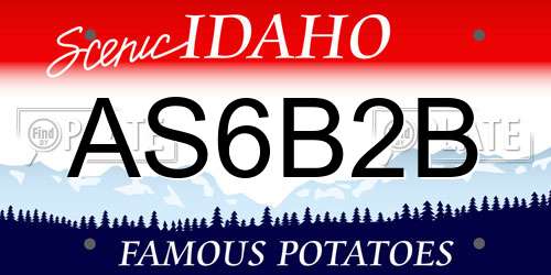 AS6B2B Idaho License Plate