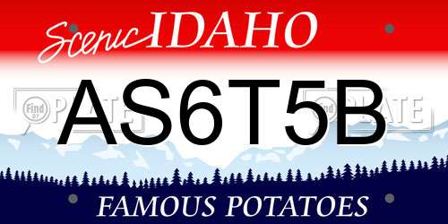 AS6T5B Idaho License Plate