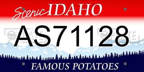 AS71128 Idaho License Plate