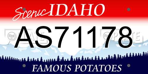 AS71178 Idaho License Plate