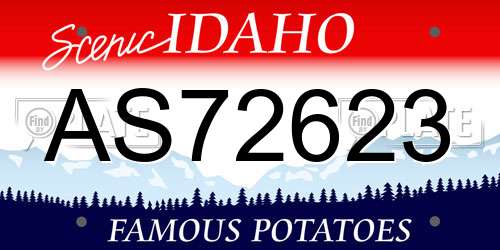 AS72623 Idaho License Plate