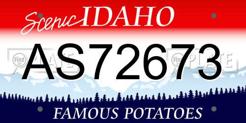 AS72673 Idaho License Plate