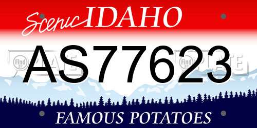 AS77623 Idaho License Plate