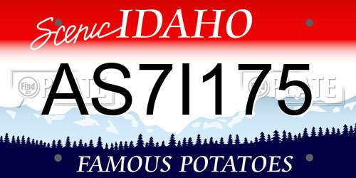 AS7I175 Idaho License Plate