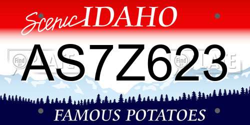 AS7Z623 Idaho License Plate