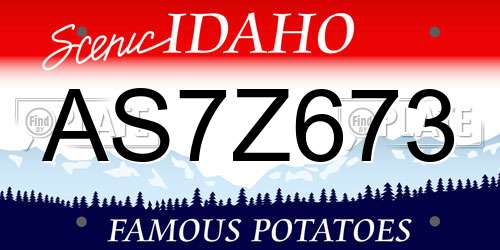 AS7Z673 Idaho License Plate