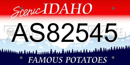 AS82545 Idaho License Plate