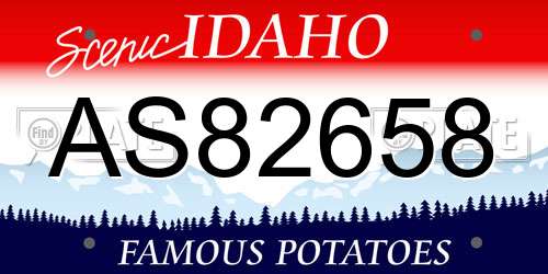 AS82658 Idaho License Plate