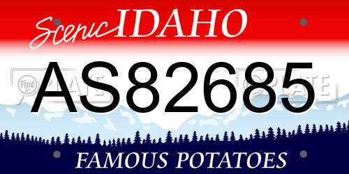 AS82685 Idaho License Plate