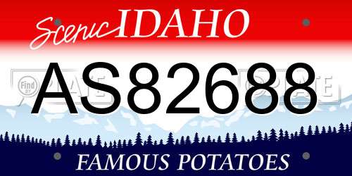 AS82688 Idaho License Plate