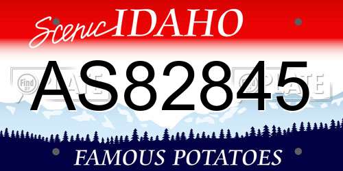 AS82845 Idaho License Plate
