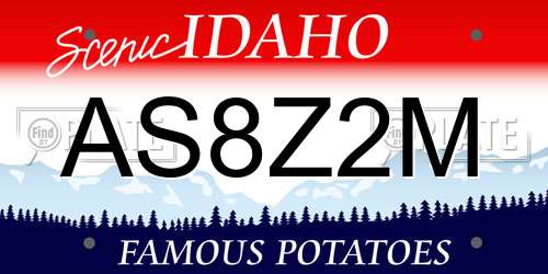AS8Z2M Idaho License Plate