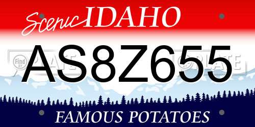 AS8Z655 Idaho License Plate