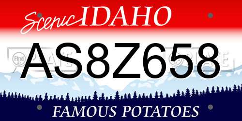 AS8Z658 Idaho License Plate