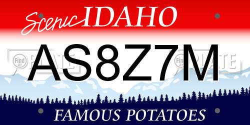 AS8Z7M Idaho License Plate