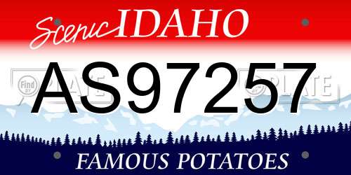 AS97257 Idaho License Plate