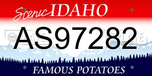 AS97282 Idaho License Plate