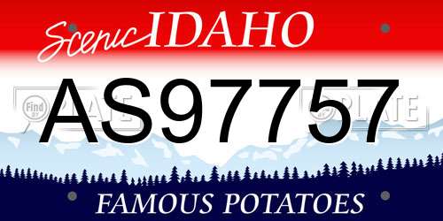 AS97757 Idaho License Plate