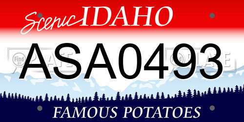 ASA0493 Idaho License Plate