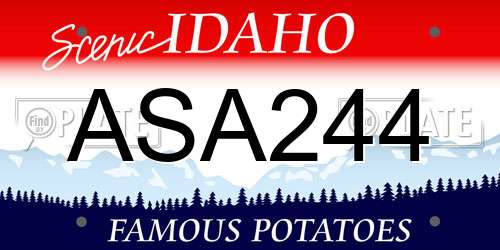 ASA244 Idaho License Plate