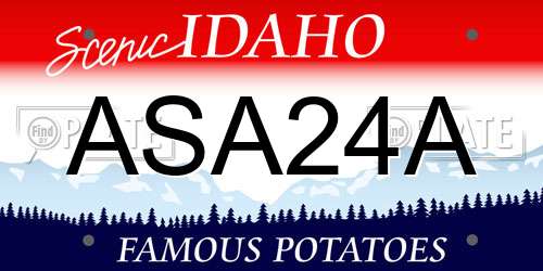 ASA24A Idaho License Plate