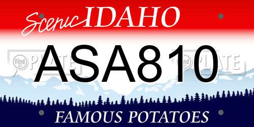 ASA810 Idaho License Plate