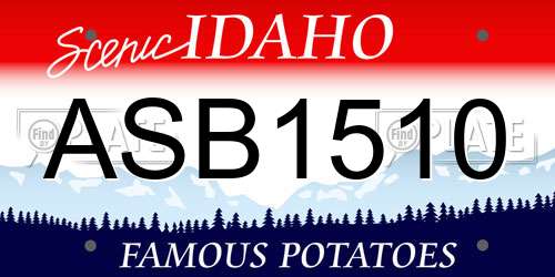 ASB1510 Idaho License Plate