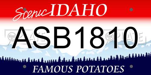 ASB1810 Idaho License Plate