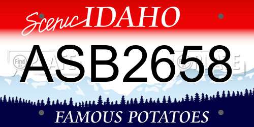ASB2658 Idaho License Plate