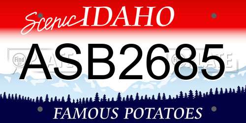 ASB2685 Idaho License Plate