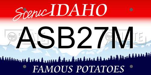 ASB27M Idaho License Plate