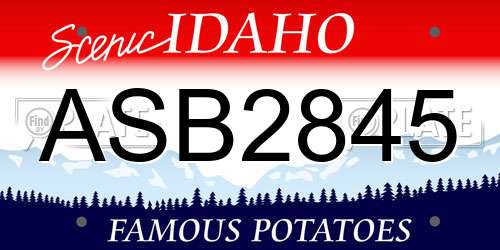 ASB2845 Idaho License Plate