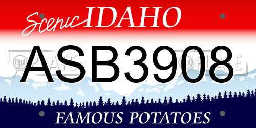 ASB3908 Idaho License Plate