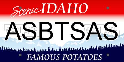 ASBTSAS Idaho License Plate