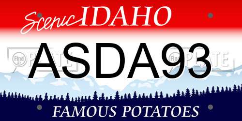 ASDA93 Idaho License Plate