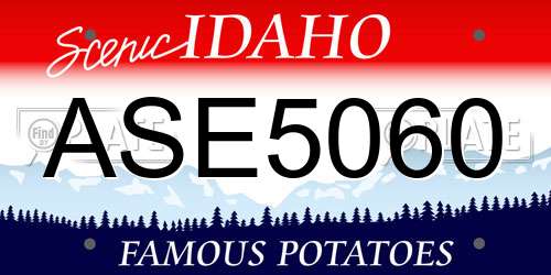 ASE5060 Idaho License Plate