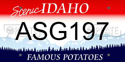 ASG197 Idaho License Plate