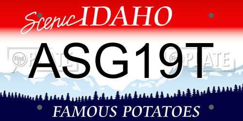 ASG19T Idaho License Plate