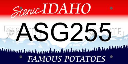 ASG255 Idaho License Plate