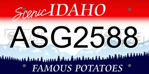 ASG2588 Idaho License Plate