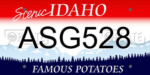 ASG528 Idaho License Plate