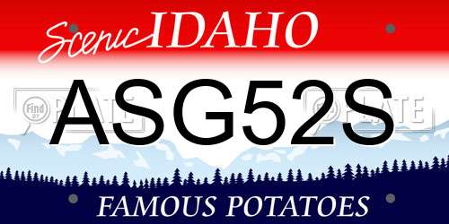 ASG52S Idaho License Plate