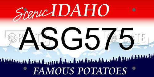 ASG575 Idaho License Plate