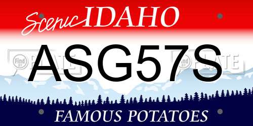 ASG57S Idaho License Plate